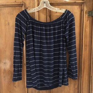 EUC Hollister Womens Navy Striped Top - Size Small